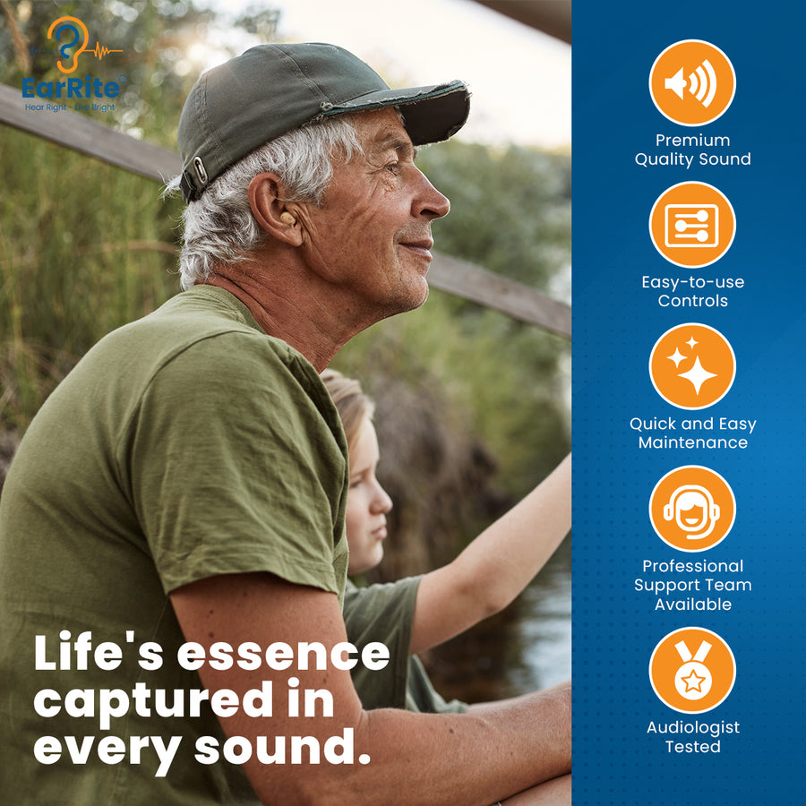 EarRite hearing aid — lifestyle